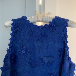 Anthropology flowered A Line dress